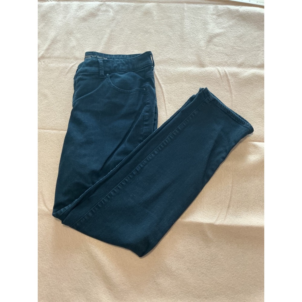 Chicos So Slimming Slim Leg Jeans Dark Indigo Blue Size 2.5 Regular Stretch